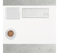 Sottomano Scrivania 50 x 110 cm Antiscivolo Blocco da Scrivania Impermeabile Facile da Pulire per Laptop, Copri, Bianco