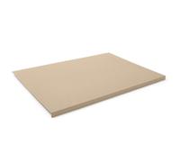 Sottomano Scrivania Cuoio Beige - Struttura Acciaio con Proteggi Spigolo