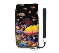 Sottomarino Giallo Sottile Portafoglio per le Donne Borsa Lunga Carino Pochette Da Polso Borsetta Titolari, Stile:, 20x10.5cm