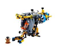 Lego technic 42201 sottomarino per esplorazioni abissali, giocattolo con eliche mobili e cabina apribile, giochi bambini 9+