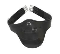 Sottopancia pararamponi in cuoio e pelle imbottita con fibbie inox ed elastici W