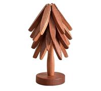Sottopentola a forma di albero di Natale, decorazione da tavola in legno, sottobicchieri, set di sottopentola, per feste di inaugurazione della casa, cucina, scrivania, mensola, pentola