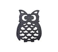 Sottopentola decorativo vintage in ghisa, resistente, sottopentola, isolante, motivo: gufo