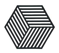 Sottopentola di design esagonale in silicone, nero