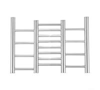 Sottopentola espandibile in acciaio inox, resistente al calore, regolabile, per pentole e piatti, design antiscivolo, isolamento termico per tavoli da cucina, argento, 22,7 x 20,1 cm