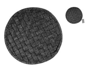 Sottopentola Feltro Tondo Nero 27-18515rl H&H