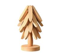 Sottopentola in legno a forma di albero, set di sottopentola pieghevoli in legno di noce, sottopiatti + supporto per piatti caldi, pentole, ciotole, teiere, presine