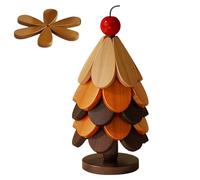 Sottopentola in legno, sottobicchieri di Natale pieghevoli, 5 sottopiatti in legno + 1 supporto per teiere, set di 4 copritavolo per pentole e padelle calde, decorazioni natalizie