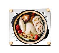 Sottopentola in metallo, sottopentola in ghisa, sottobicchiere isolante, in acciaio , a doppio strato, leggero, per cucina, sala da pranzo, campeggio, resistente al calore, antiscivolo