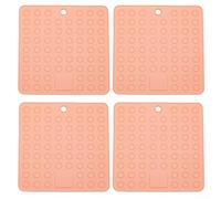 Sottopentola in silicone antiscivolo, resistente al calore alle alte temperature, per l'uso come presine e cuscinetti caldi per evitare danni al calore sulle superfici della cucina (rosa)
