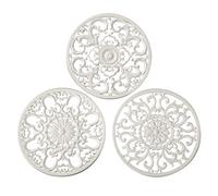 Sottopentola in silicone extra spesso per piatti caldi, pentole calde e padelle, presine, tappetino caldo per posizionare il tavolo e il piano di lavoro, decorazione e accessori da cucina, bianco, set