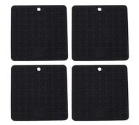 Sottopentola in silicone resistente al calore, antiscivolo, multiuso, protezione dal calore, protegge le superfici da pentole e padelle calde (nero)