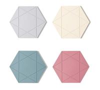 Sottopentola in silicone, Tappetino multiuso per asciugatura Sottopentola resistente al calore fino a 500 ° F, presina, impermeabile antiscivolo, flessibile, durevole - Colorato - set di 4