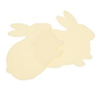 Sottopentola in silicone, tovaglietta, Sottobicchieri in silicone a forma di coniglio 2 pezzi Tappetini for tazze isolati antiscivolo Giallo Dimensioni multiple(Light Yellow,12.3X11X0.2cm)