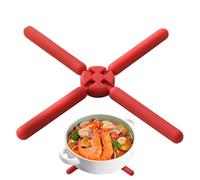 Sottopentola Pieghevole In Silicone - Supporto Per Pentole A Croce | Presina Allungabile In Silicone | Per Piano Cucina, Tavolo Da Pranzo, Caldi, Cibo, Cottura, Forno, Frittura, | Resiste