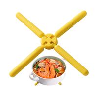 Sottopentola Pieghevole In Silicone - Supporto Per Pentole A Croce | Presina Allungabile In Silicone | Per Piano Cucina, Tavolo Da Pranzo, Caldi, Cibo, Cottura, Forno, Frittura, | Resiste