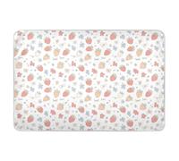 Sottopentola riutilizzabile extra large con motivo di fragole in stile cartone animato, impermeabile, lavabile, per neonati, 132,1 x 86,4 cm (lunghezza x larghezza)