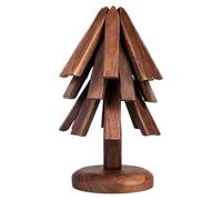 Sottopentole In Legno Per Piatti Caldi | Sottobicchieri Antiscivolo a Forma di Albero,Set di Sottopentola in Legno Antiscottatura - Per Soggiorno Tavolo da Pranzo Appartamento Dormitorio Campeggio Stu