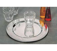 Sottopiatto acciaio 31.5 cm - vassoio tondo acciaio ad