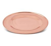Sottopiatto in rame lucido martellato con bordo finale Ø 31 cm realizzato a mano In Italia rame