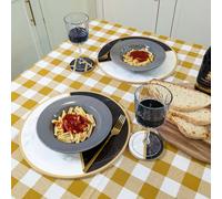 Sottopiatto Marmo Gloss in Rilievo Porta piatto in legno grezzo cucina decora