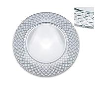 Saturnia Sottopiatto Vetro Trasparente 32cm con Decoro (Campiello)