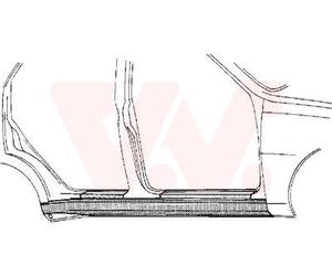 Sottoporta Battitacco Destra Adatto per VW Passat Variant 3A5 35I