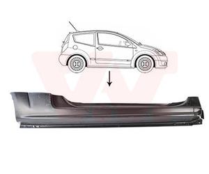 Sottoporta Battitacco Gonna Destra Adatto A per Citroën C2 Jm _