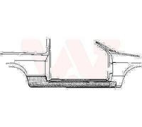 Sottoporta brancardo lamierato lamiera destro KADETT E 1984 > 1991 2 porte