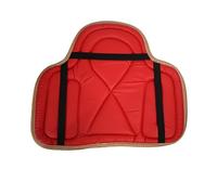 Sottosella confortevole for equitazione, ammortizzante con cinghia di fissaggio, in pelle PU, 55 cm x 45 Per La Schiena Del Cavallo(Red)