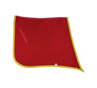 Sottosella spagnolo rettangolare a punta in cotone trapuntato e bordo contrasto