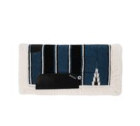 Sottosella western tessuto navajo e pelliccetta sintetica con rinforzi in pelle