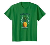 Sottosopra Ananas Express Tropical Retro Cool Vibes Maglietta, Bambini, Verde Mela, 3 Anni