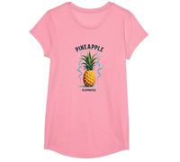 Sottosopra Ananas Express Tropical Retro Cool Vibes Maglietta, Ragazze, Rosa, M