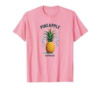 Sottosopra Ananas Express Tropical Retro Cool Vibes Maglietta, Uomo, Rosa, XL