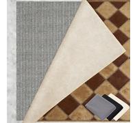Sottotappeto Antiscivolo 110 x 130 cm Riutilizzabile, Inodore, Tagliabile, Lavabile e Personalizzabile Nelle Dimensioni, Tappetino Antiscivolo per Tappeto Perr Moquette, grigio marrone
