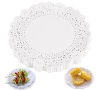 Sottotorta Rotondo in Carta,150 pezzi centrini di carta in pizzo bianco per assorbire l'olio carte decorative da tavola tovagliette strumenti da forno accessori