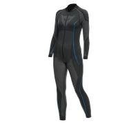 Dainese Dry Suit Lady, Sotto Tuta Moto Traspirante, Donna, Nero/Blu, M