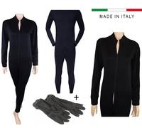 SOTTOTUTA MOTO INTEGRALE TERMICO 4 STAGIONI TUTA MUTA PILE NERO + SOTTOGUANTI