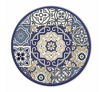 Sottotutto decorato in legno rotondo Azulejos Blue