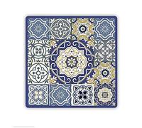 SOTTOTUTTO Quadrato, Sotto bicchiere, piatto o pentola in Legno decorato con stampa 32x32 cm AZULEJOS BLUE