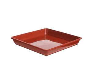 Sottovasi in plastica for piante, 10 pezzi, sottovasi quadrati in, for interni ed esterni, giardino, multicolore, dimensioni multiple(Red,25.6x25.6cm)