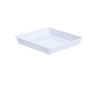 Sottovasi in plastica for vasi da piante Confezione 10 sottovasi in for, multicolori, dimensioni multiple(White,18x18cm)