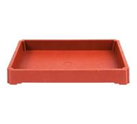 Sottovasi per Vasi, Sottovaso in Resina, Scolapiatti con Vassoio Antigoccia, Raccogli Condensa per Balcone, Soggiorno, Camera da Letto, Ufficio(Red,52x37x4 cm/20x14x2 in)