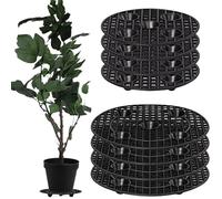Sottovasi Rotondi Supporto for piante da interno ed esterno, 8 pezzi, sollevatore for vasi di 2 dimensioni, protezione for pavimento in plastica