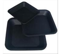 Sottovaso 100pcs quadro quadrato squared tray pot saucer 14x14cm 2,5L nero