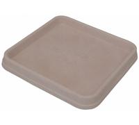 Sottovaso bianca quadrato in plastica in Taupe, dimensione: 50 x 50 cm