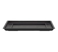 Sottovaso Cinese rettangolare in plastica nera per bonsai 13x8,5x0,5 cm - PL16S