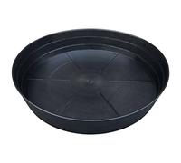 Sottovaso extra large da 63 cm, vassoi antigoccia neri extra profondi da 10,8 cm, per vasi da fiori, vassoio di drenaggio resistente per interni senza fori, piatto in plastica per piante per vasi base