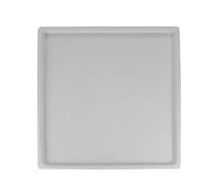 Sottovaso in ceramica per piante sottovaso da 8,3 pollici quadrato grigio chiaro